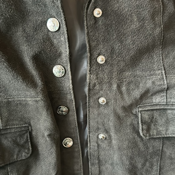 Marcelle Renée Leather Jacket/Blazer Size S  Black/Charcoal Color Western Style - Picture 6 of 10